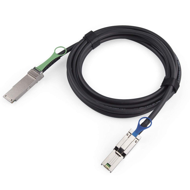 ipolex QSFP(SFF-8436) to MiniSAS SFF-8088 DDR Hybrid SAS Cable for Netapp, Passive, Up to 10 Gbps, 100-Ohm, 2-m(6.5ft) - Image 4